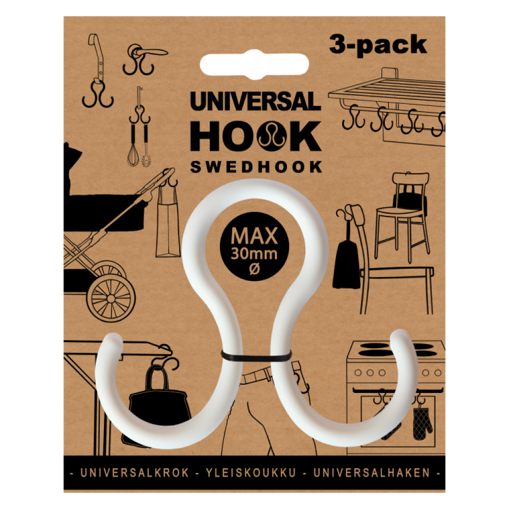 Swedhook Universal Hook 3-pack in the group Leisure / Mend, Fix & Repair at SmartaSaker.se (12250)