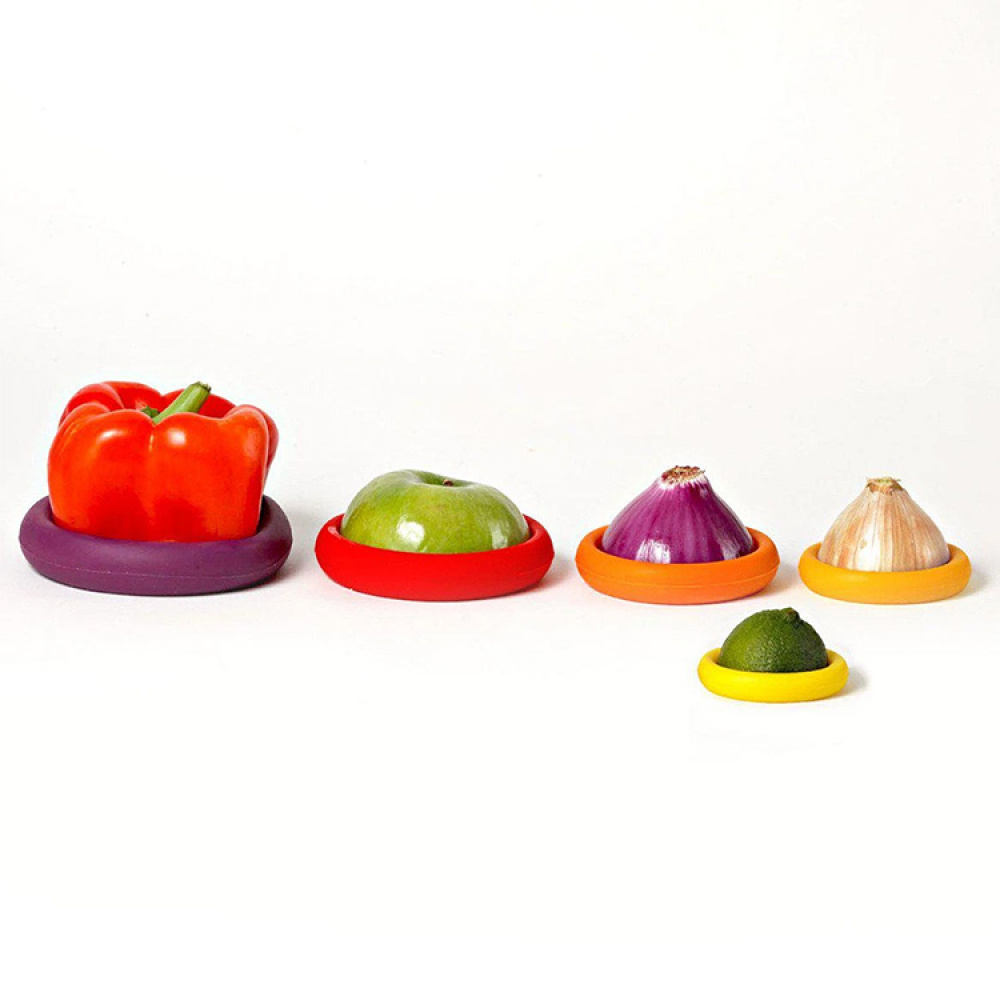 Reusable Silicone Food Huggers 5-Pack