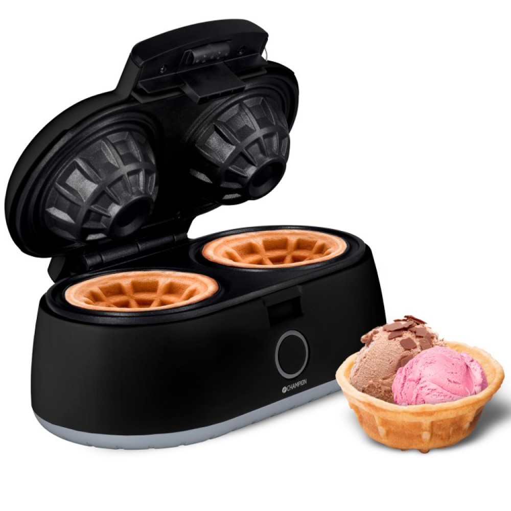  Double Waffle Bowl Maker by StarBlue - White - Make bowl shapes  Belgian waffles in minutes, Best for serving ice cream and fruit