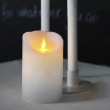 Candle with flickering flame