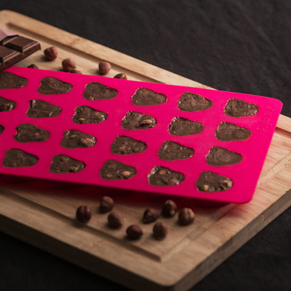 Brown And Pink Silicone chocolate Moulds, For Kitchen