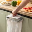 Compost bag holder for cupboards