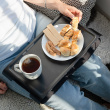 Lap tray with rubber surface Lap tray with rubber surface