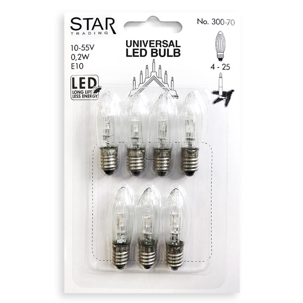 LED bulbs for your Christmas tree and Candle holders, 7-pack in the group Holidays / Advent & Christmas / Christmas lighting at SmartaSaker.se (12764)