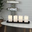 Electric Pillar Candles, 4-pack 