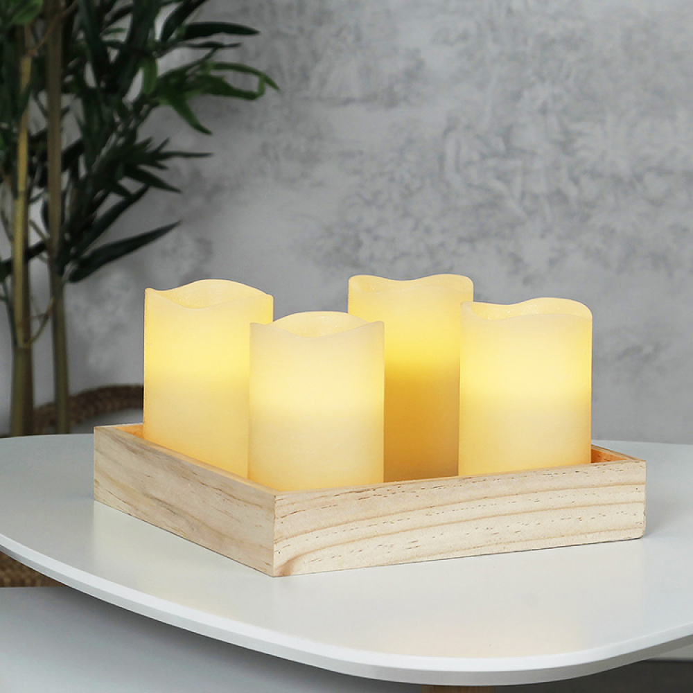 Electric Pillar Candles, 4-pack in the group Lighting / Indoor lighting / Lights at SmartaSaker.se (12781)