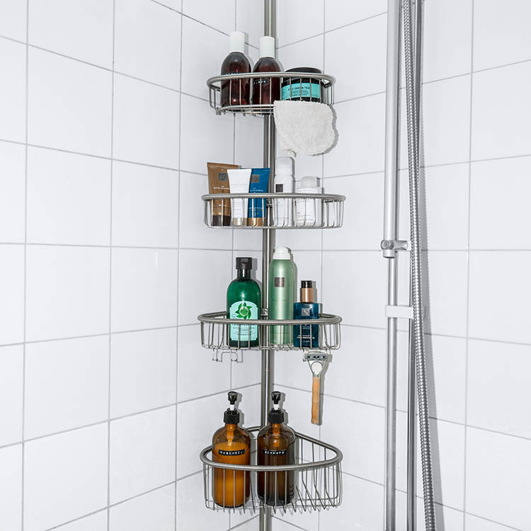 Corner Shower Caddy, 1 Pack Self Adhesive Bathroom Organizer, No