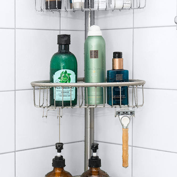 Bathroom corner shelf