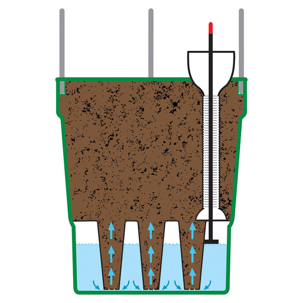 Self-watering pot with plant support in the group House & Home / Garden / Cultivation at SmartaSaker.se (12875)