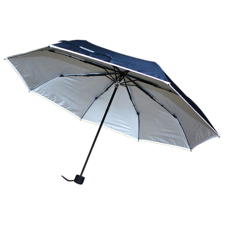 Travel Umbrella 3-fold Reflective Umbrella Salzmann 3M Scotchlite High Visible Umbrella 