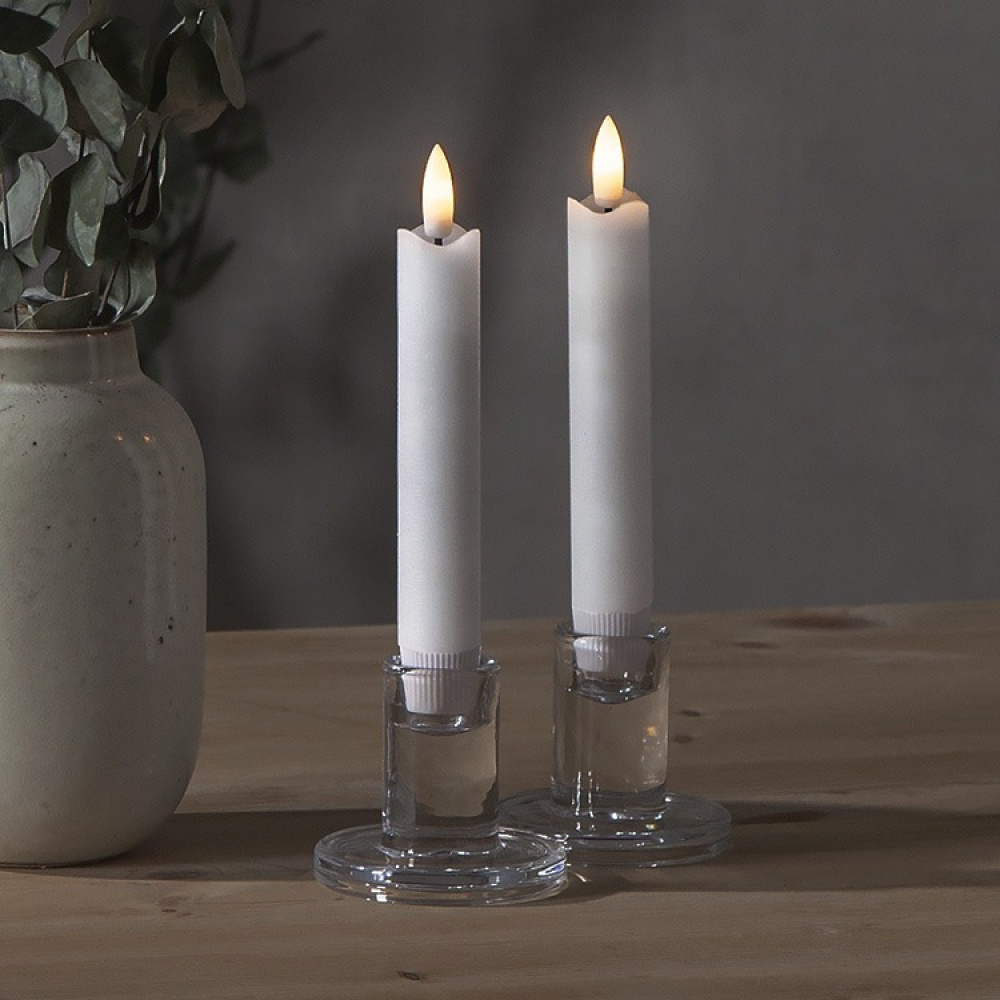Short battery operated candle, White 2-pack in the group Lighting / Indoor lighting / Lights at SmartaSaker.se (12991)