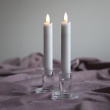 Short battery operated candle, White 2-pack