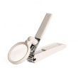 Nail clipper with magnifying glass & collector