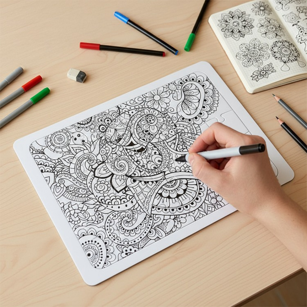 Plain white jigsaw puzzle, 30 pieces in the group Leisure / Games / Crafts at SmartaSaker.se (13059)