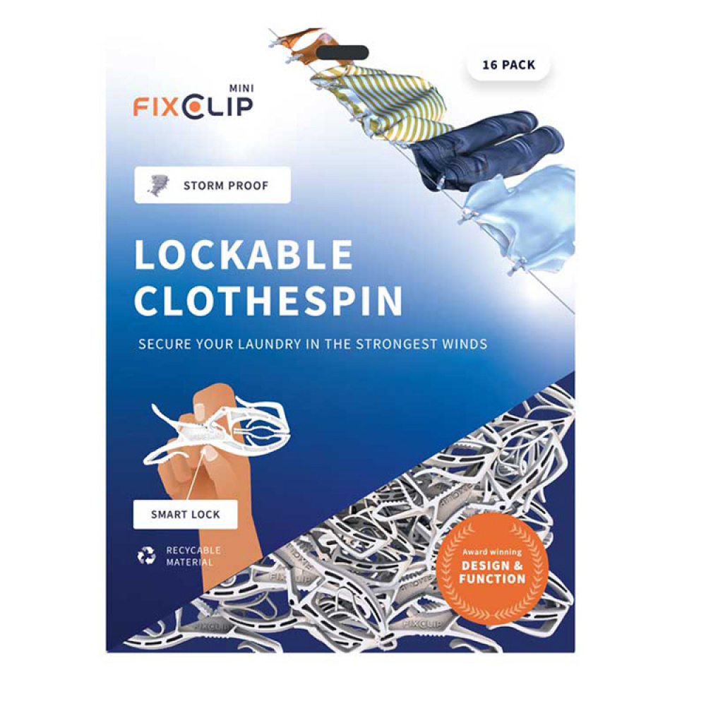 Fixclip Mini Clothes Pegs, pack of 16 in the group House & Home / Cleaning & Laundry at SmartaSaker.se (13087)