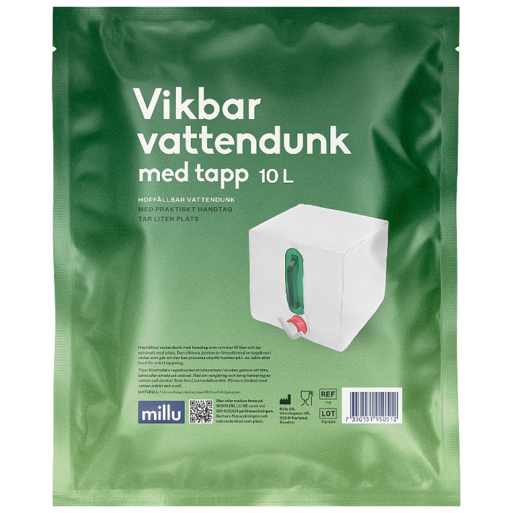 Collapsible water container with tap, 10 litres in the group Safety / Emergency Preparedness at SmartaSaker.se (13153)