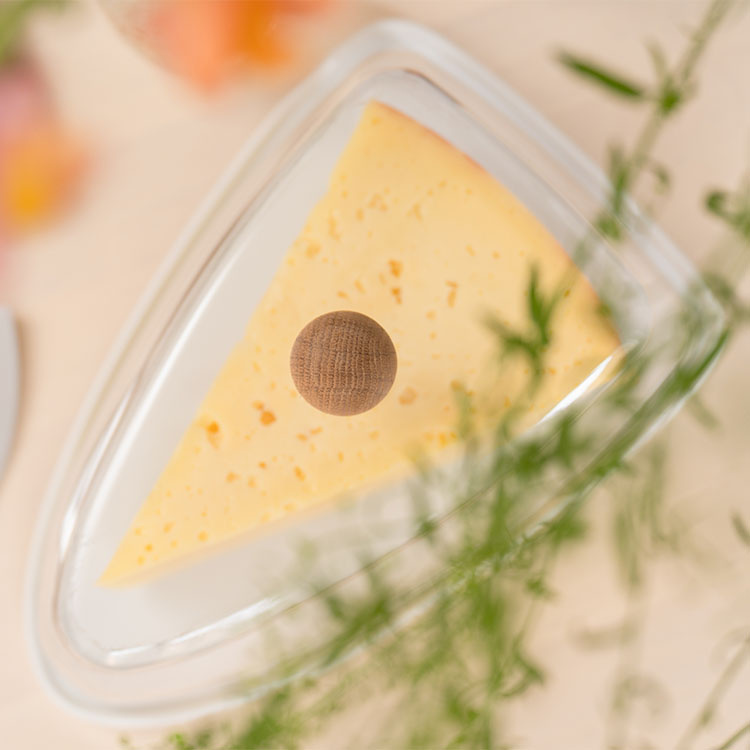 Sagaform Cheese Dome - A cheese tray with a dome cover and oak