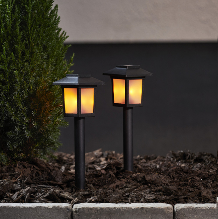 Small Solar Cell Lanterns with Flickering Flames, pack of two in the group Lighting / Outdoor lighting / Solar Cell Lighting at SmartaSaker.se (13190)