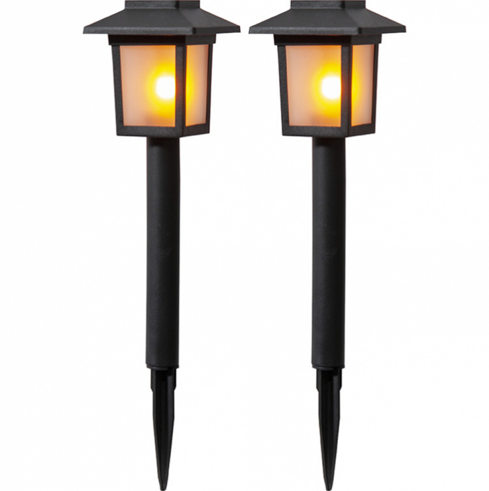 Small Solar Cell Lanterns with Flickering Flames, pack of two in the group Lighting / Outdoor lighting / Solar Cell Lighting at SmartaSaker.se (13190)