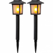 Small Solar Cell Lanterns with Flickering Flames, pack of two