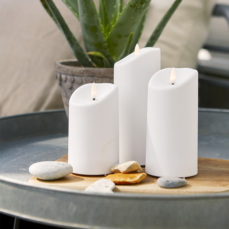 Flickering Pillar Candles for the Patio in the group Lighting / Outdoor lighting / Pillar candles and lanterns at SmartaSaker.se (13211)