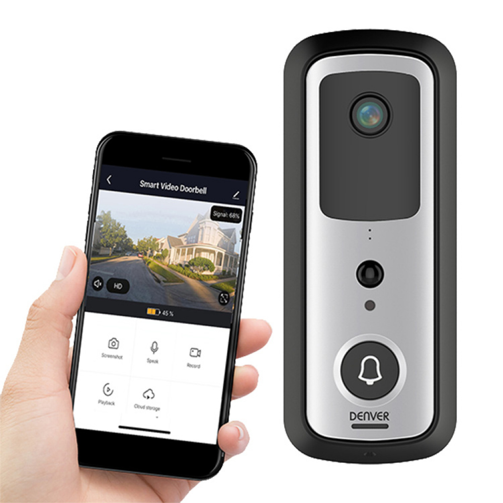 Wireless doorbell with Wi-Fi camera in the group House & Home / Electronics / Smart Home at SmartaSaker.se (13276)