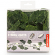 USB driven fairy lights with green leaves