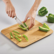 Thin, foldable bamboo cutting board