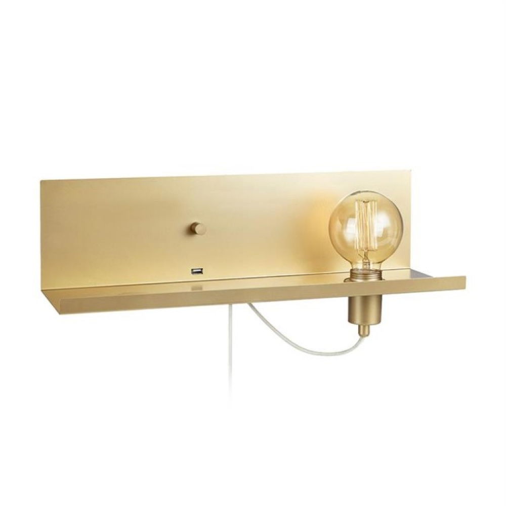 Shelf with lamp socket, dimmer and USB in the group Lighting / Indoor lighting / Lamps at SmartaSaker.se (13405)