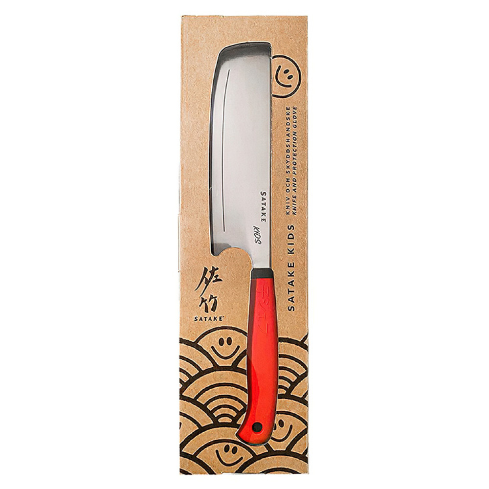 Satake children's knife with cut-safe glove - Nakiri