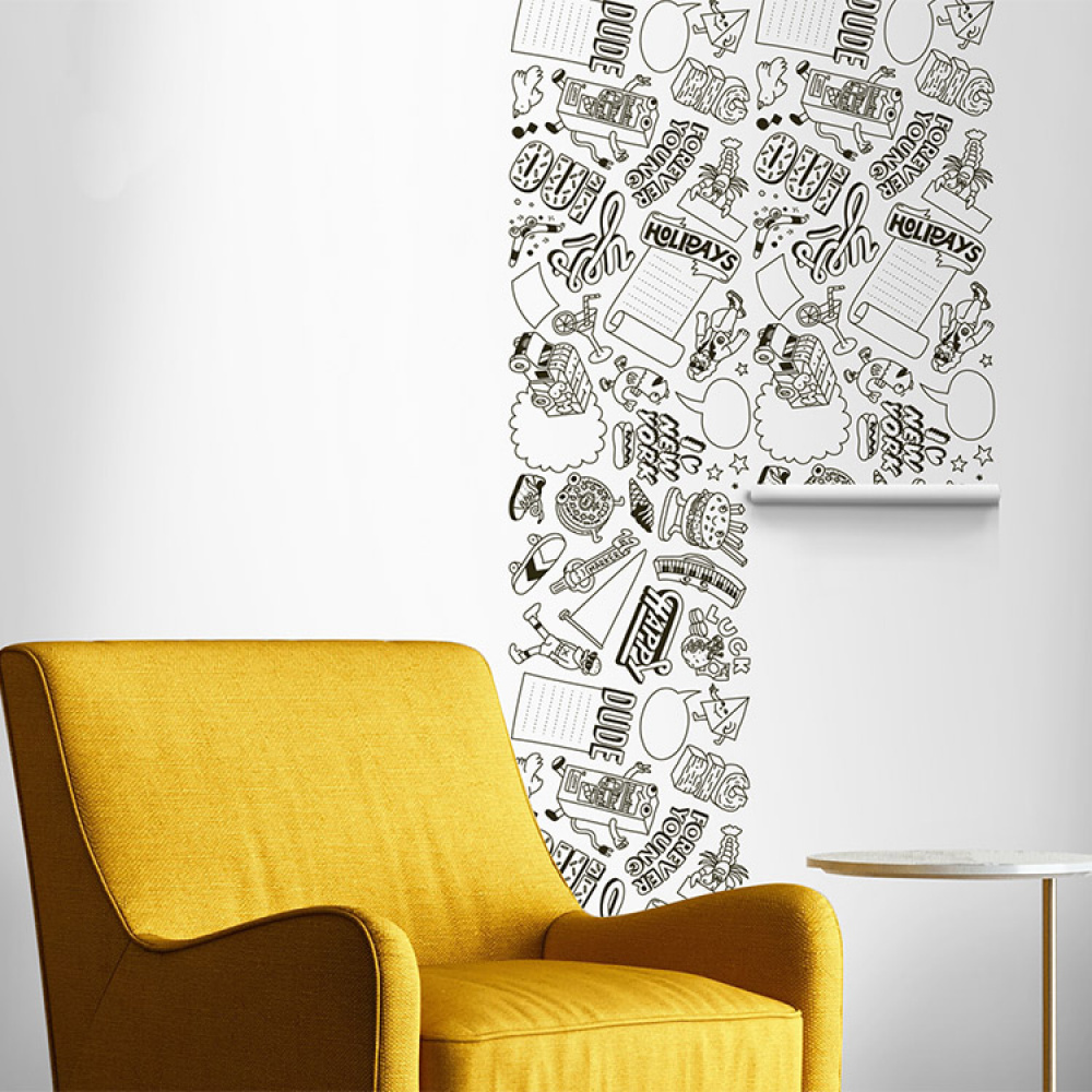 Self-adhesive wallpaper for colouring in in the group Leisure / Games / Crafts at SmartaSaker.se (13467)