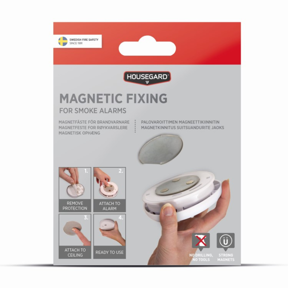 5 x Smoke Detector Magnetic Holders - Extra Strong 3M Adhesive