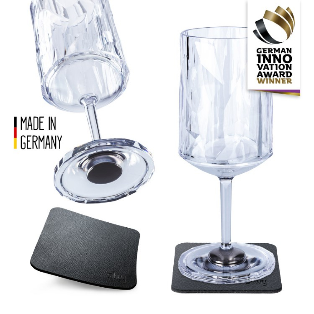 Magnetic wine glasses in plastic, Silwy 2-pack in the group House & Home / Kitchen / Beverages at SmartaSaker.se (13520)