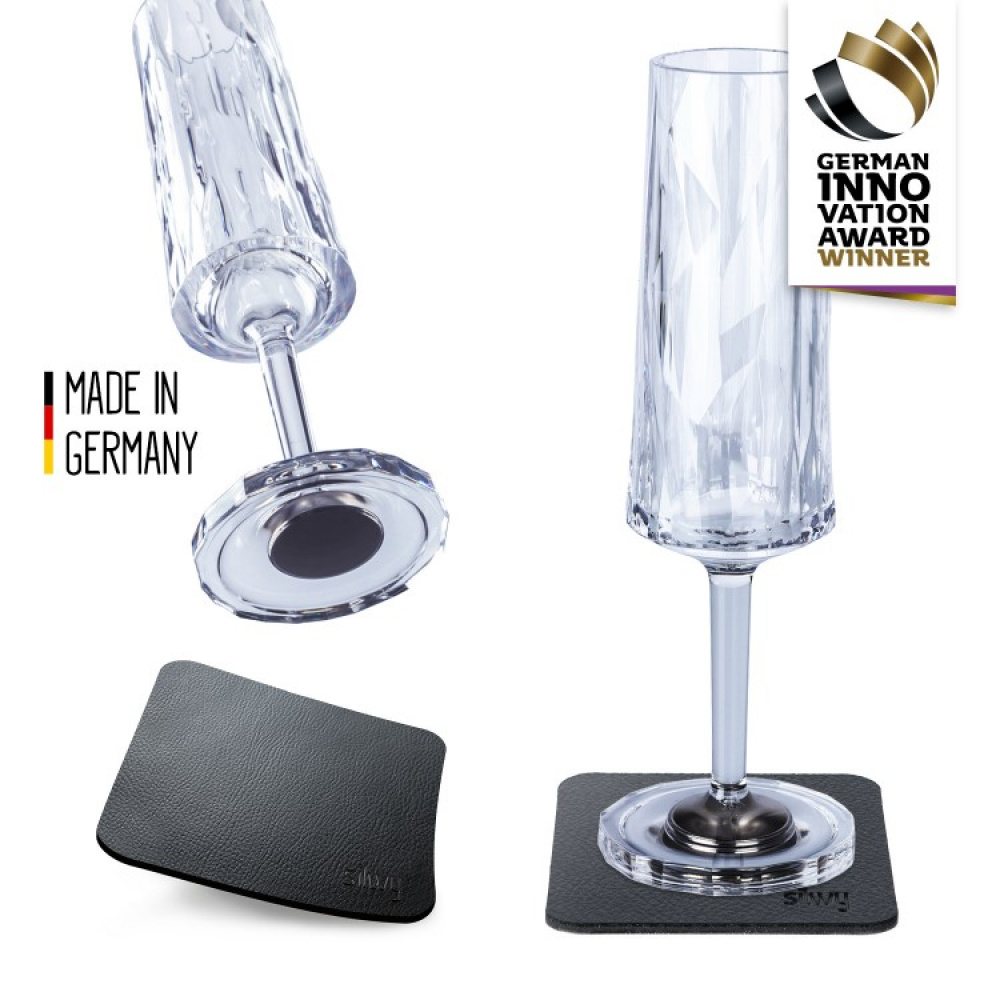 Magnetic Champagne glasses in plastic Silwy, 2-pack in the group House & Home / Kitchen / Beverages at SmartaSaker.se (13521)