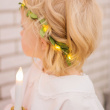 Small battery-powered string lights with tiny leaves Small battery-powered string lights with tiny leaves