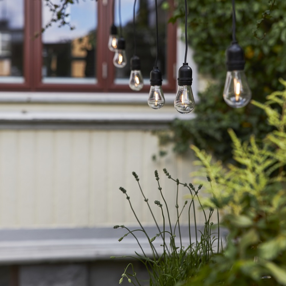 String lights with hanging lightbulbs in the group Lighting / Outdoor lighting / Outdoor string lights at SmartaSaker.se (13532)