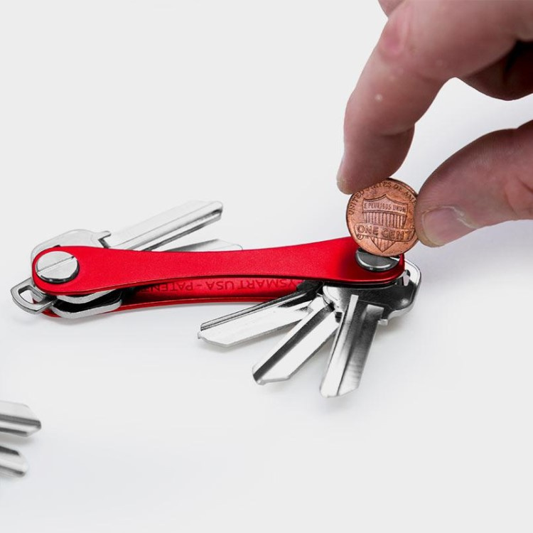 KeySmart Original Compact Key Holder up to 8 Keys Red for sale online 