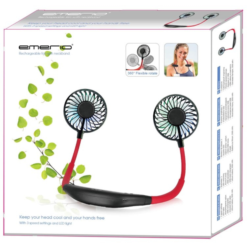 Rechargeable handsfree fan in the group House & Home / Electronics / Home Electronics at SmartaSaker.se (13550)