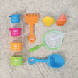 Beach pool with toys