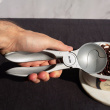 Ice cream scooper with opening function