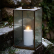 Premium LED block candle for outdoor use