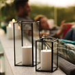 Premium LED block candle for outdoor use