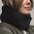 Travel pillow with a hood