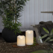 Large block candle for outdoors use