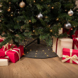 Christmas tree mat with stars Christmas tree mat with stars