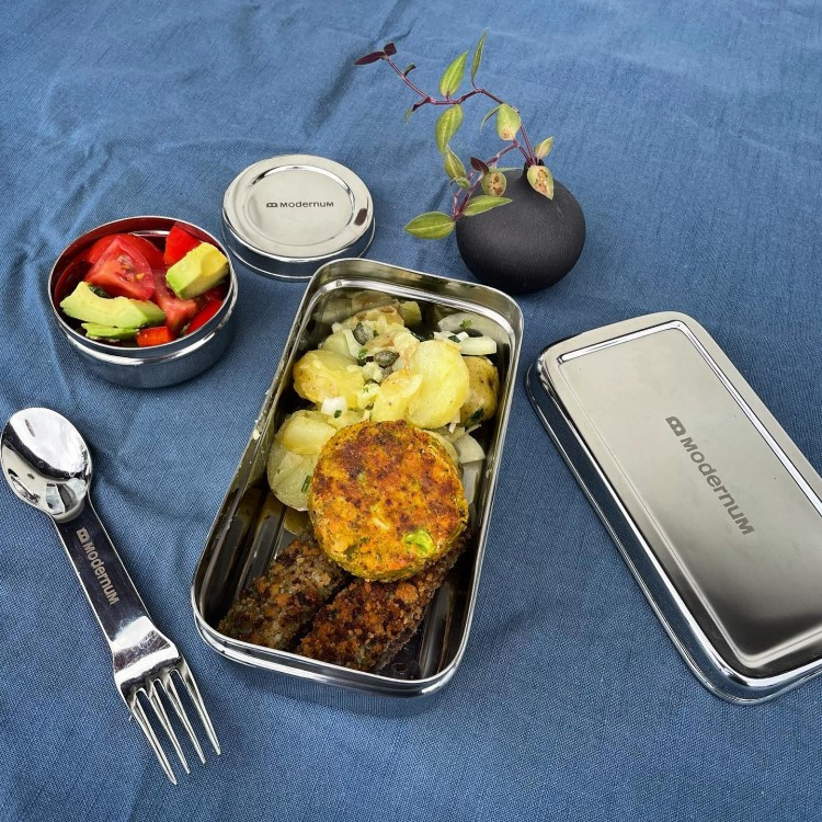 Lunch box kit in stainless steel - Modernum lunch box