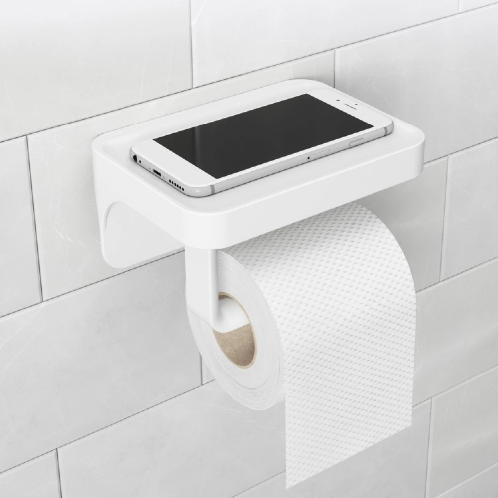 Toilet roll holder with shelf in the group House & Home / Bathroom / Toilets and sinks at SmartaSaker.se (13802)