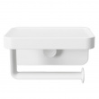 Toilet roll holder with shelf