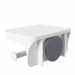 Toilet roll holder with shelf