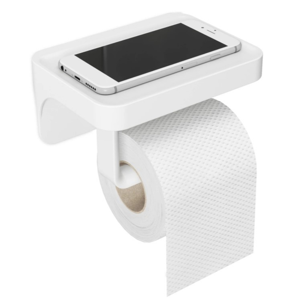 Toilet roll holder with shelf in the group House & Home / Bathroom / Toilets and sinks at SmartaSaker.se (13802)